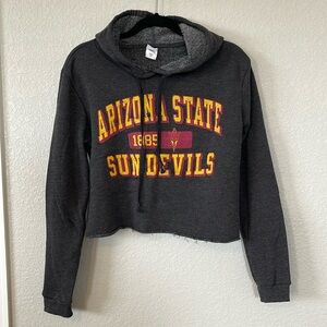 Blue 84 gray Arizona State sun devils women’s medium cropped hoodie